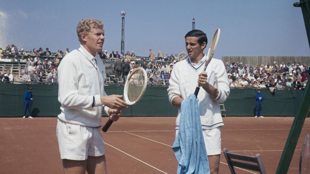 Mark Cox, Roy Emerson at Bournemouth, 1968