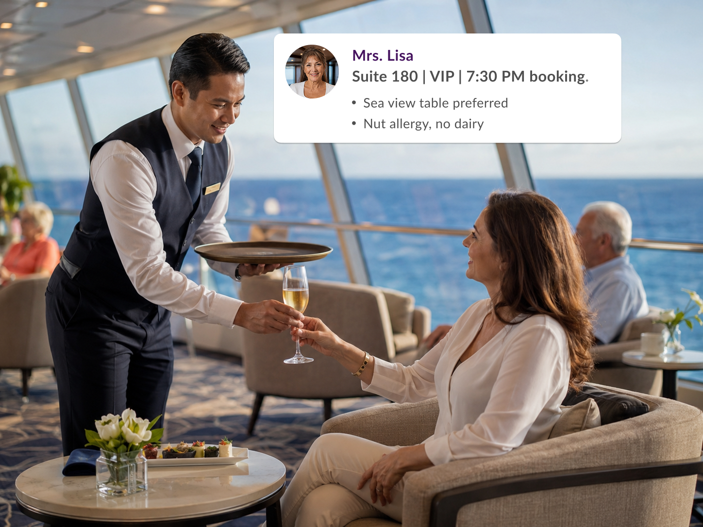 Guest service on cruise